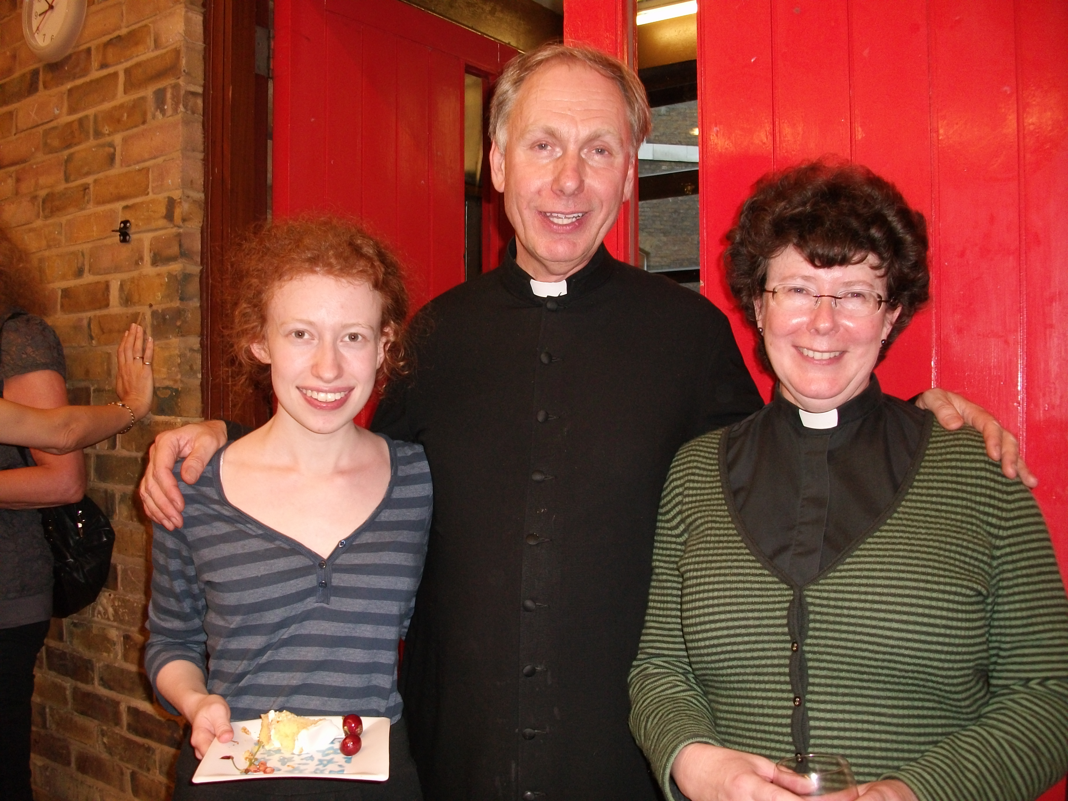 The vicar with daughter Maria and wife Jules
