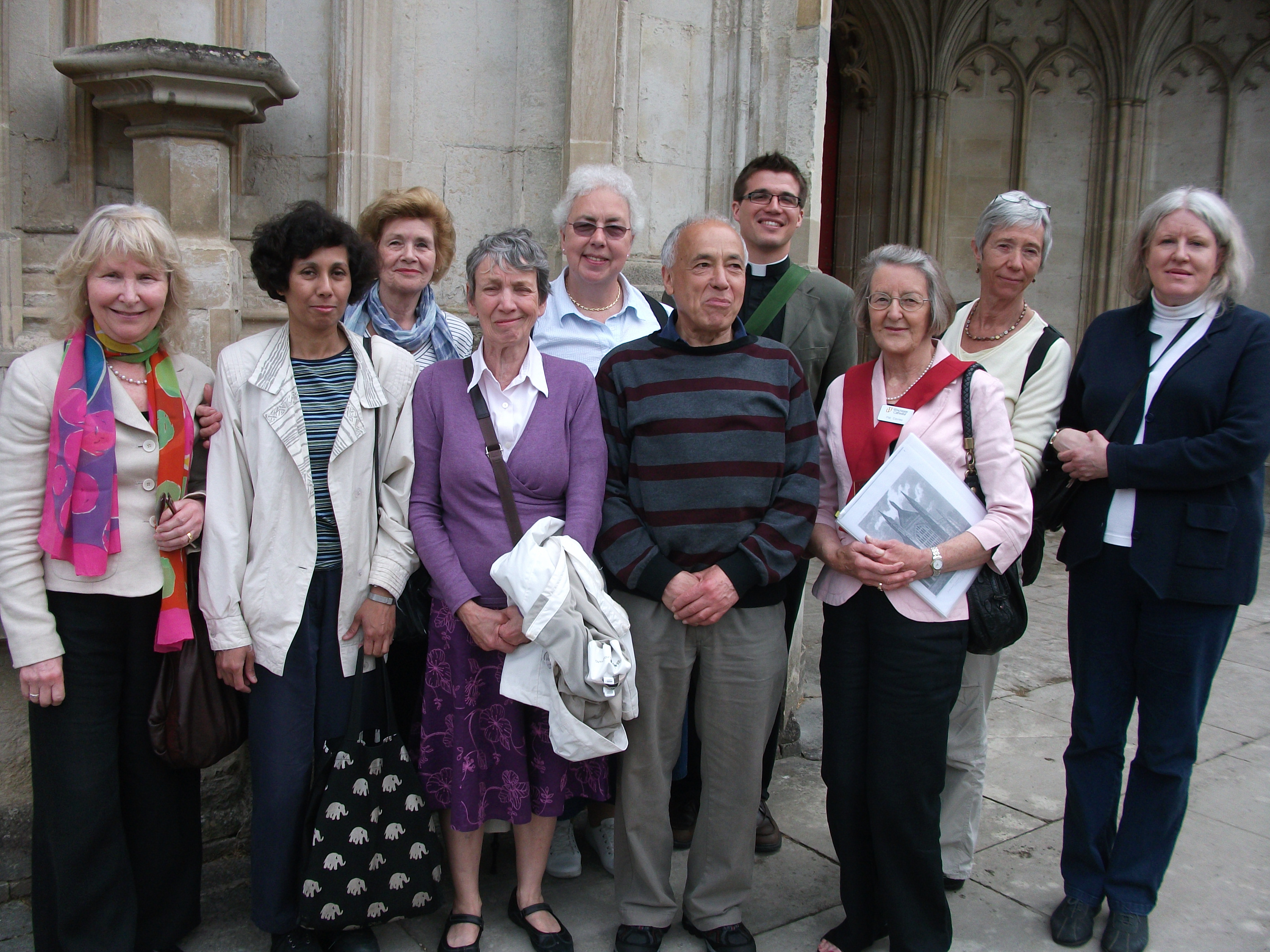 Outside Winchester Cathedral